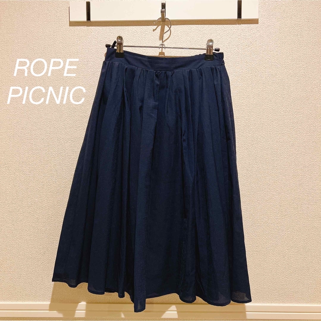 Rope' Picnic(ロペピクニック)のROPE PICNIC ロペピクニック フレアスカート 美品 レディースのスカート(ひざ丈スカート)の商品写真