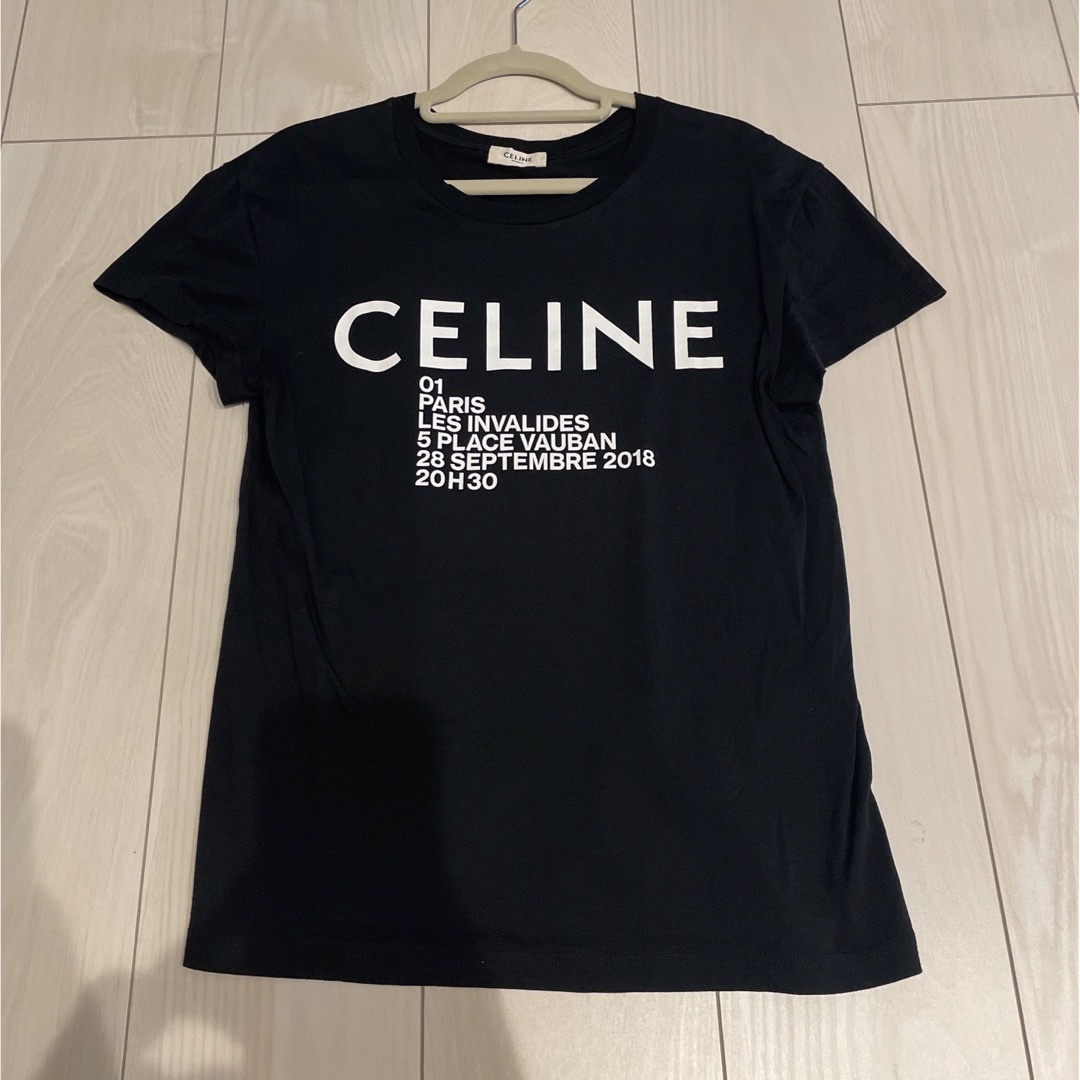 celine(セリーヌ)のCELINE  セリーヌ　Tシャツ　ブラック　XS レディースのトップス(Tシャツ(半袖/袖なし))の商品写真