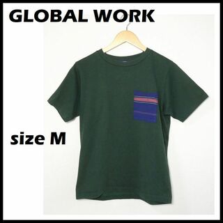 グローバルワーク(GLOBAL WORK)のグローバルワーク メンズTシャツ 半袖 クルーネック Tシャツ Mサイズ(Tシャツ/カットソー(半袖/袖なし))