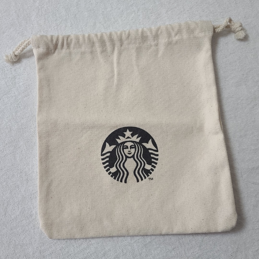 Starbucks(スターバックス)のスターバックス Starbucks スタバ キャンバス地 巾着袋 巾着バッグ レディースのファッション小物(ポーチ)の商品写真