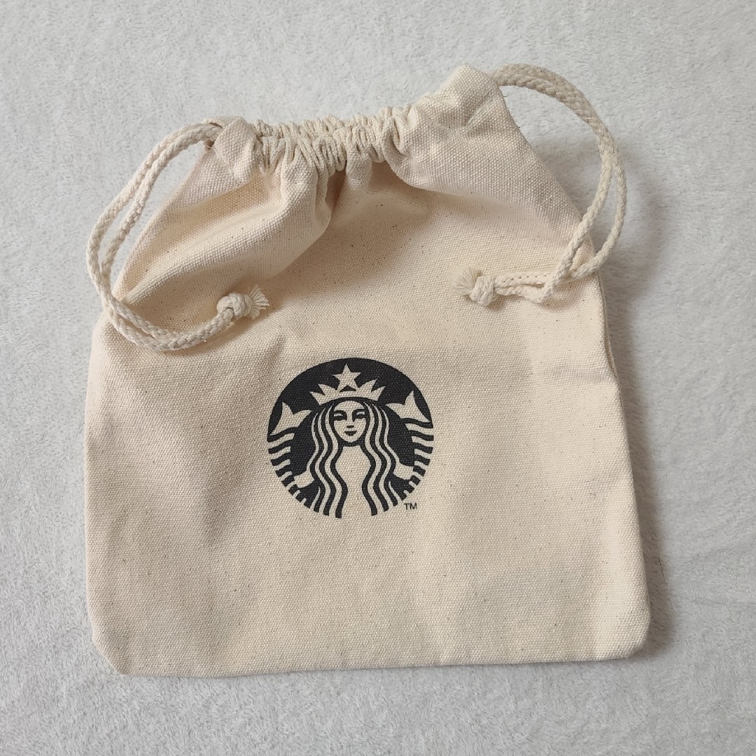 Starbucks(スターバックス)のスターバックス Starbucks スタバ キャンバス地 巾着袋 巾着バッグ レディースのファッション小物(ポーチ)の商品写真