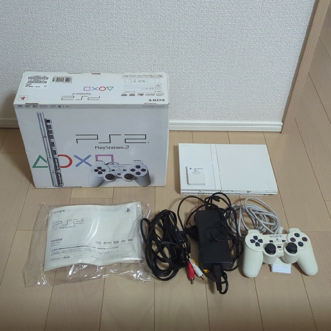 PS2 SCPH-75000 ＋メモリーカード＋ソフトの通販 by ｐチャン｜ラクマ