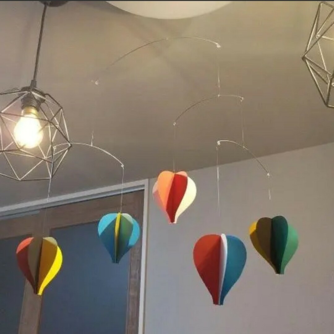 sale￥1300→￥1200 【 モビール 気球 balloon 5】 インテリア/住まい/日用品のインテリア小物(モビール)の商品写真