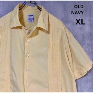 オールドネイビー(Old Navy)のオールドネイビー　OLD NAVY  ビッグシルエット　開襟シャツ　黄　XL(シャツ)