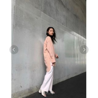 マウジー(moussy)の美品！SKIPPER NECK シャツ　サーモンピンク(シャツ/ブラウス(長袖/七分))