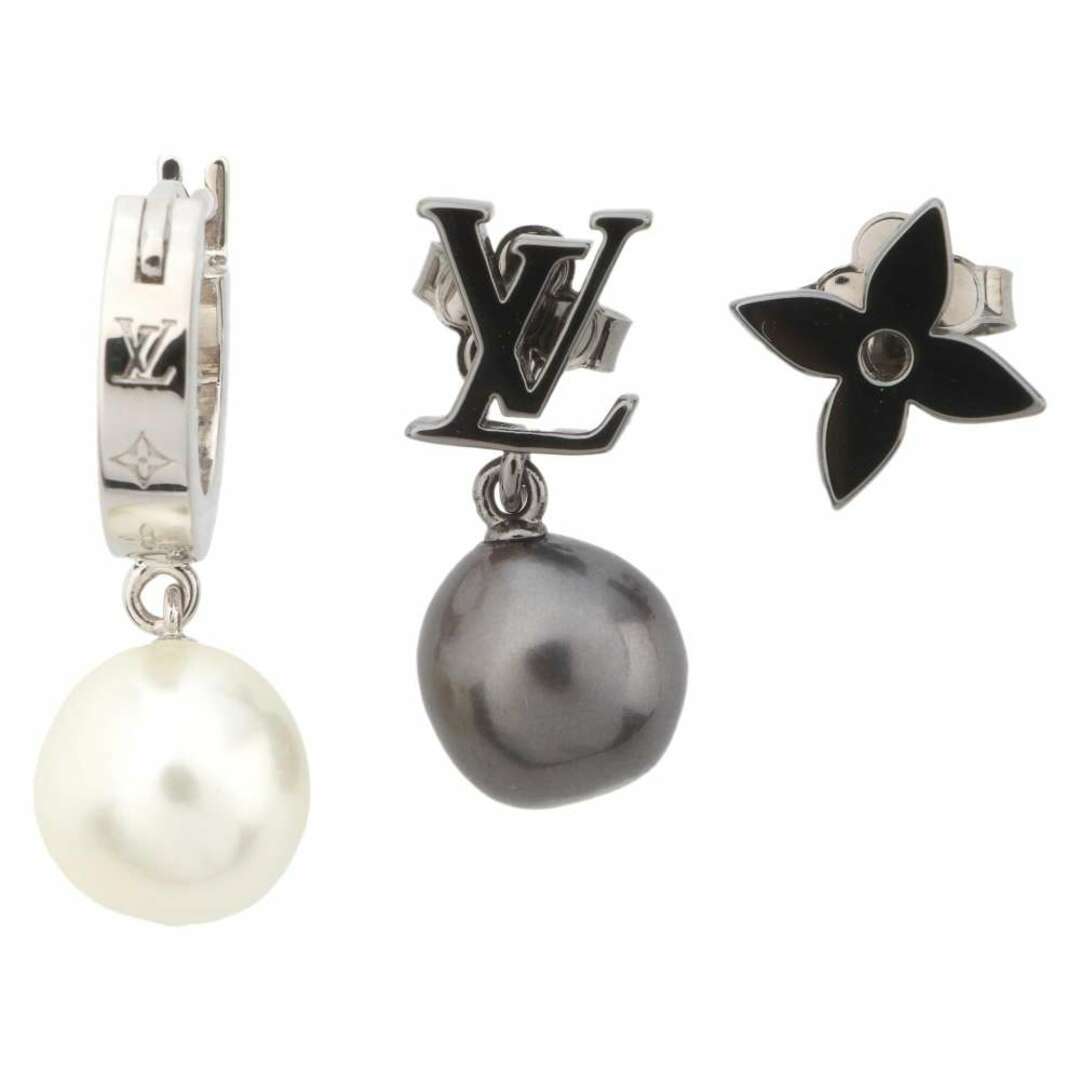 ルイヴィトン ピアス モノグラム パール 3点セット M01297 LOUIS VUITTON アクセサリー フェイクパール