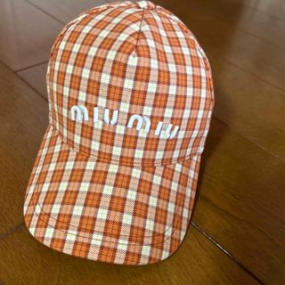 miumiu - miumiuキャップ チェックの通販 by aaa's shop|ミュウミュウ