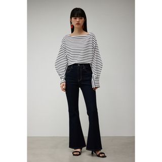 アズールバイマウジー(AZUL by moussy)のazul by moussy ボリュームボーダーカフスリーブトップス(カットソー(長袖/七分))