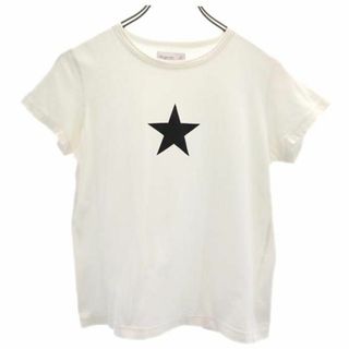 アニエスベー(agnes b.)のアニエスベー プリント 半袖 Tシャツ T1 ホワイト系 agnes b. 日本製 ワンポイント レディース 【中古】  【231001】 メール便可(Tシャツ(半袖/袖なし))