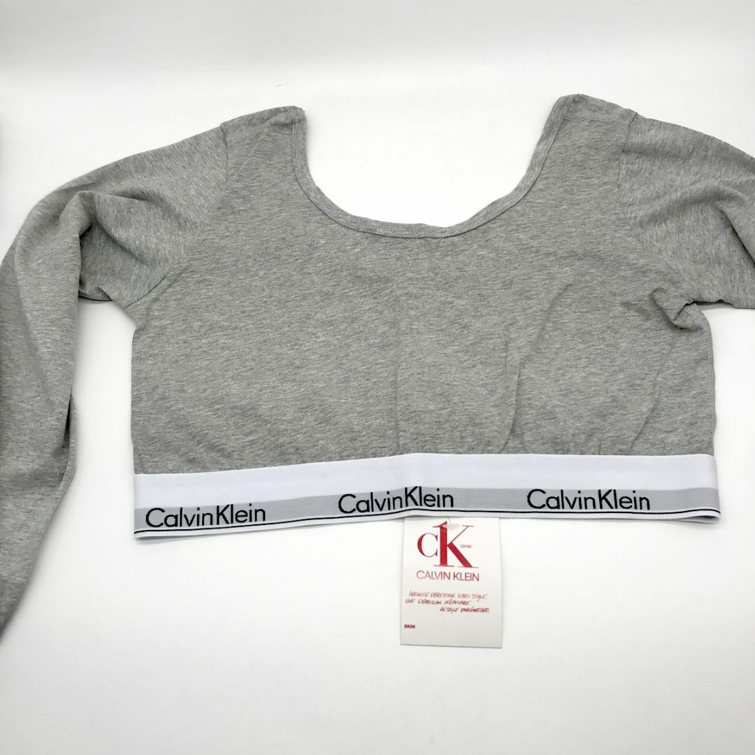 ck Calvin Klein(シーケーカルバンクライン)のカルバンクライン　レディース 　上着　長袖シャツ　Lサイズ　グレー レディースのルームウェア/パジャマ(ルームウェア)の商品写真