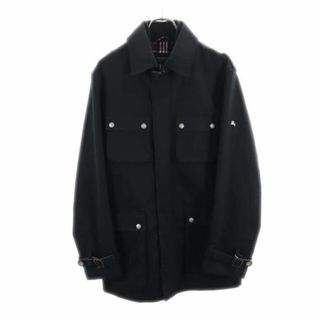 バーバリーブラックレーベル(BURBERRY BLACK LABEL)のバーバリーブラックレーベル 三陽商会 ミリタリージャケット L ブラック BURBERRY BLACK LABEL メンズ 【中古】  【231001】(ダッフルコート)