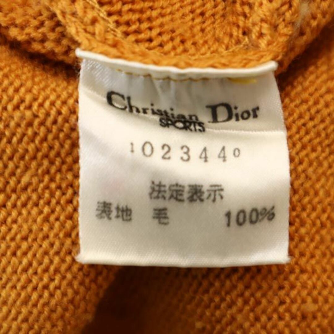 美品 Vintage クリスチャンディオール Christian Dior Monsieur ニット セーター ロングスリーブ ウール アルパカ トップス メンズ M グレー/ブラック