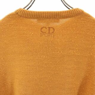 クリスチャンディオール ウール100％ ニット オレンジ Christian Dior セーター 長袖 レディース   【231012】