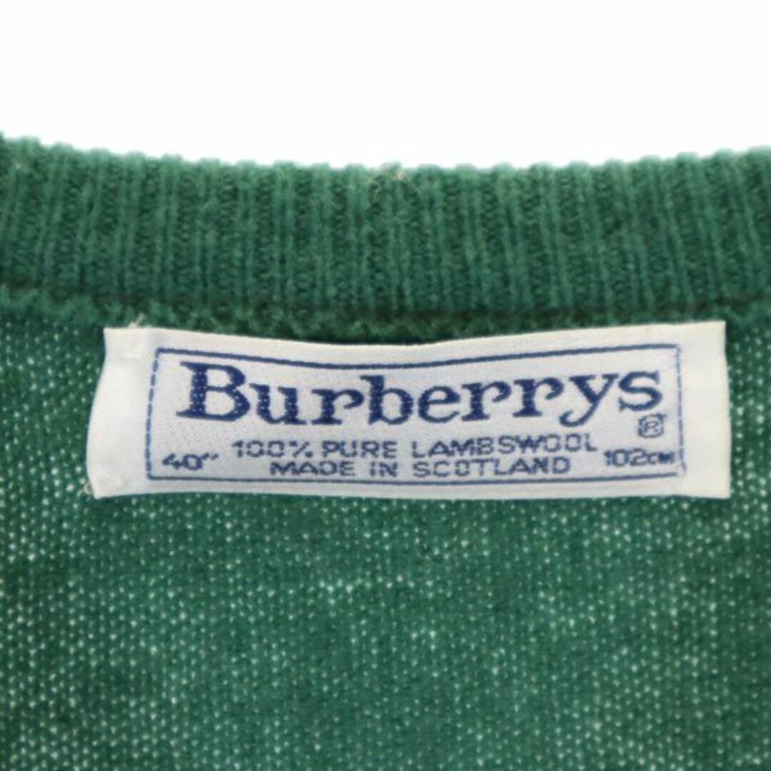 BURBERRY - バーバリーズ 90s オールド ウール100% アーガイル ニット