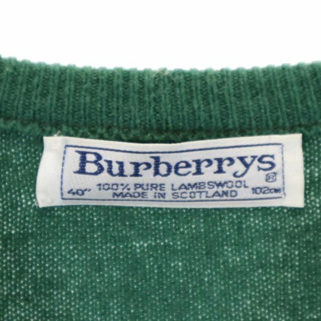 BURBERRY - バーバリーズ 90s オールド ウール100％ アーガイル ニット