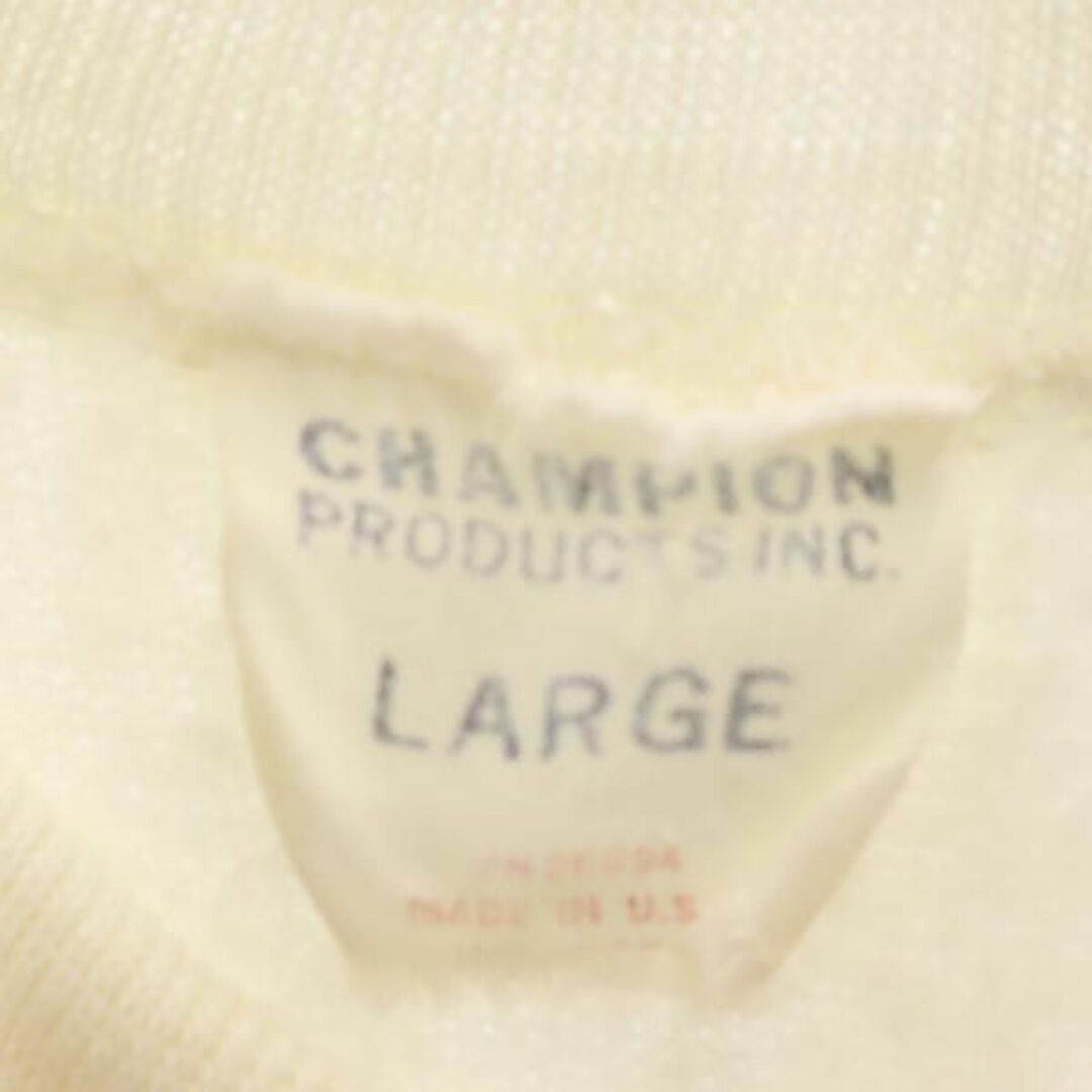 チャンピオン 60s USA製 スウェット L ホワイト系 Champion 裏起毛 ロゴ 長袖トレーナー メンズ 【中古】 【231001】