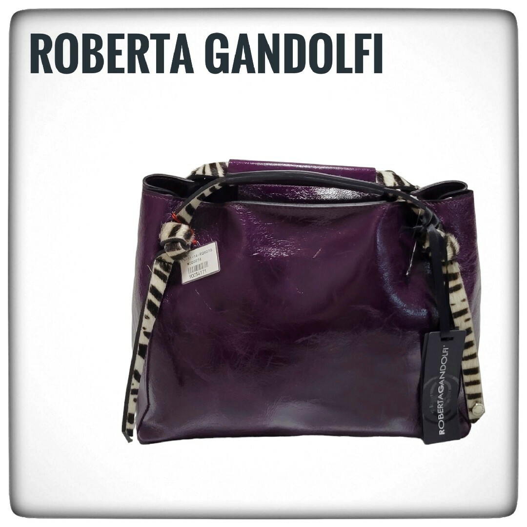 ROBERTAGANDOLFI上質レザー【ROBERTA GANDOLFI 】イタリア レザーバッグ パープル