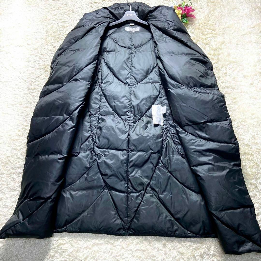 Max Mara(マックスマーラ)のマックスマーラ　ふんわりショールカラー　ダウンコート　38 M ブラック　黒 レディースのジャケット/アウター(ダウンジャケット)の商品写真