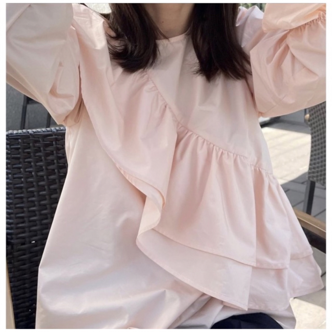 clastellar ROUND FRILL BLOUSE