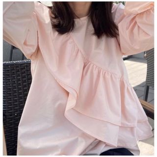 clastellar ROUND FRILL BLOUSE(シャツ/ブラウス(長袖/七分))