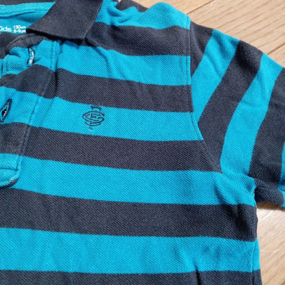 GAP Kids(ギャップキッズ)のボーダーポロシャツ　130センチ キッズ/ベビー/マタニティのキッズ服男の子用(90cm~)(Tシャツ/カットソー)の商品写真