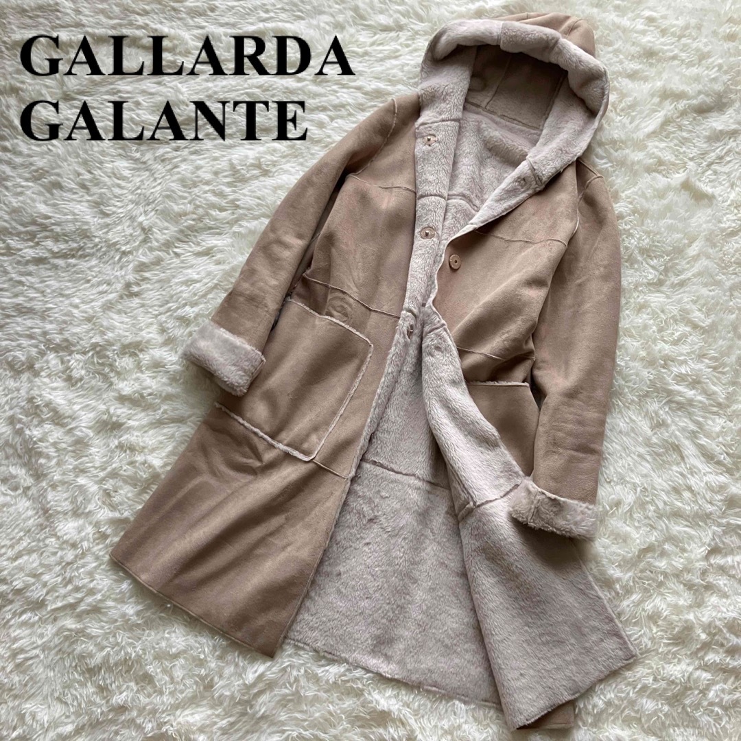 GALLARDA GALANTEリバーシブル裏ボアフェイクムートンロングコートF ...