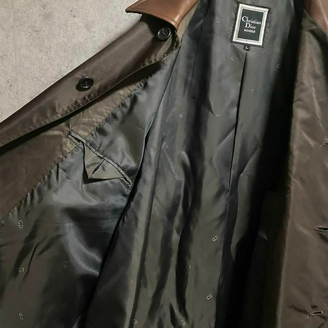 90S クリスチャンディオール ナイロンコート ブラウン メンズL 古着 希少品