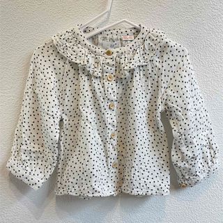 ザラキッズ(ZARA KIDS)のZARA トップス ホワイト ハート 86(シャツ/カットソー)