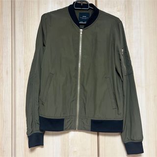 ZARA ダブルトリム MA-1ボンバージャケット Mサイズ パステルグリーン