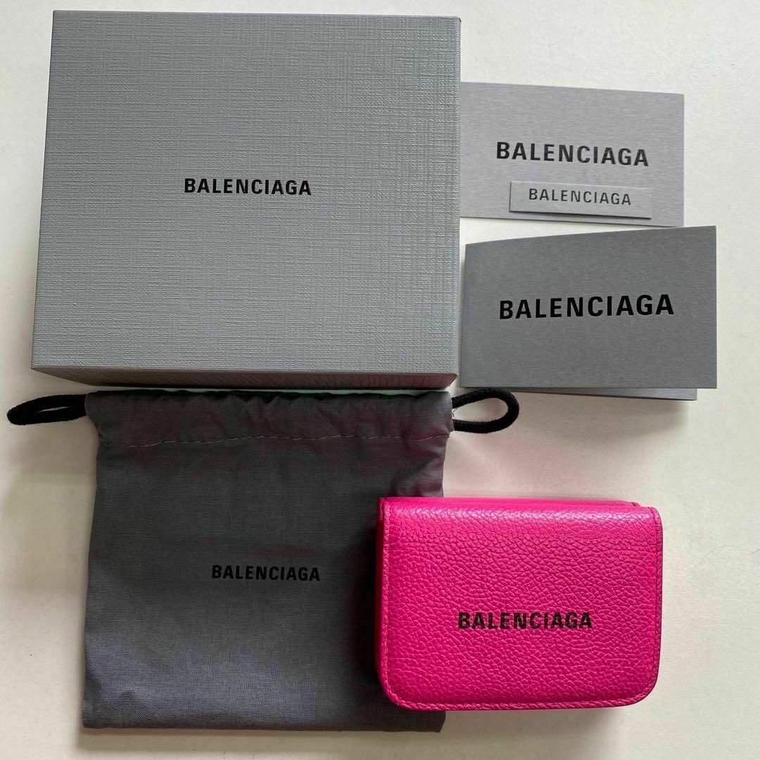 新品】大人気 カラー バレンシアガ BALENCIAGA ピンク 三つ折財布 - 財布