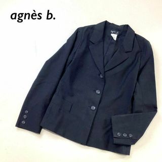 アニエスベー(agnes b.)のagnes b. ウール テーラード ジャケット ダークグレー(テーラードジャケット)