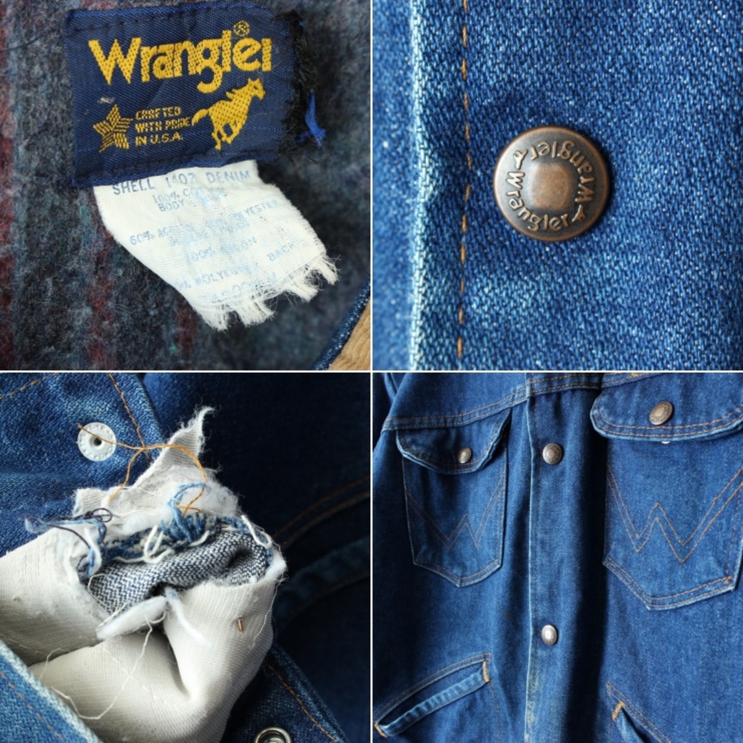 USA製 wranglerラングラー デニムジャケット ライナー ML aw62