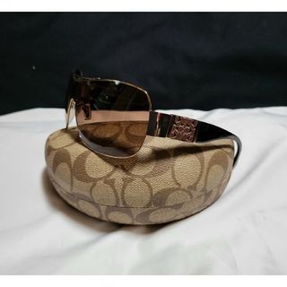 COACH - COACH クリア レッド キラキラ 花柄 サングラス メガネ 総柄