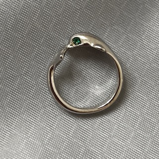 エメラルド色の瞳が可愛いイルカの指輪(リング(指輪))