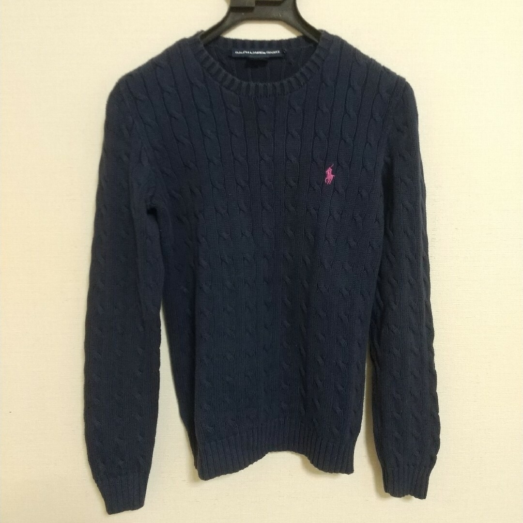 POLO RALPH LAUREN(ポロラルフローレン)のRalph Lauren sports 縄編みセーターと長袖コットンシャツ レディースのトップス(ニット/セーター)の商品写真