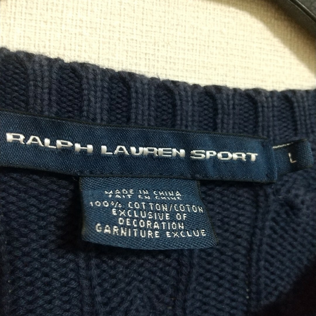 POLO RALPH LAUREN(ポロラルフローレン)のRalph Lauren sports 縄編みセーターと長袖コットンシャツ レディースのトップス(ニット/セーター)の商品写真