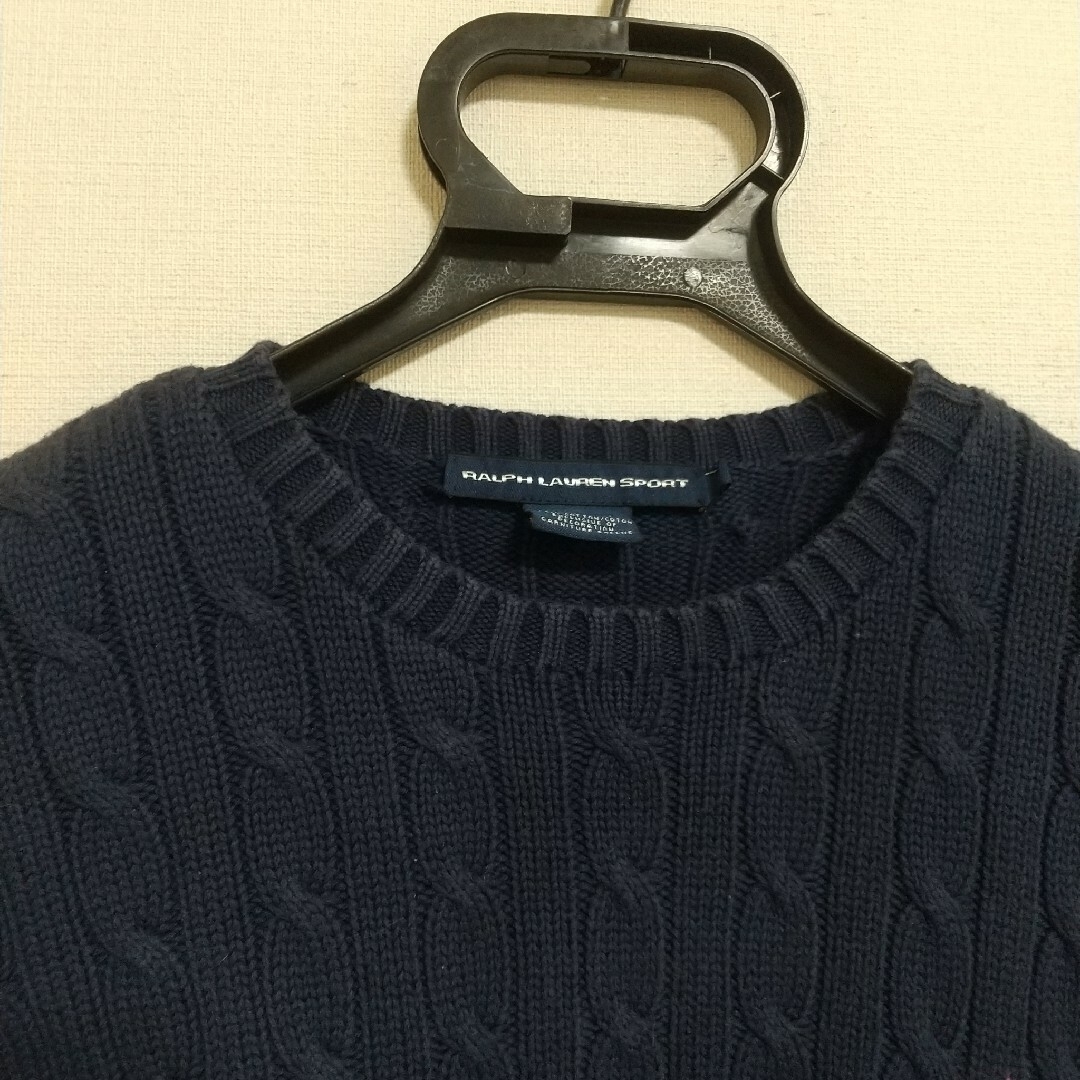 POLO RALPH LAUREN(ポロラルフローレン)のRalph Lauren sports 縄編みセーターと長袖コットンシャツ レディースのトップス(ニット/セーター)の商品写真