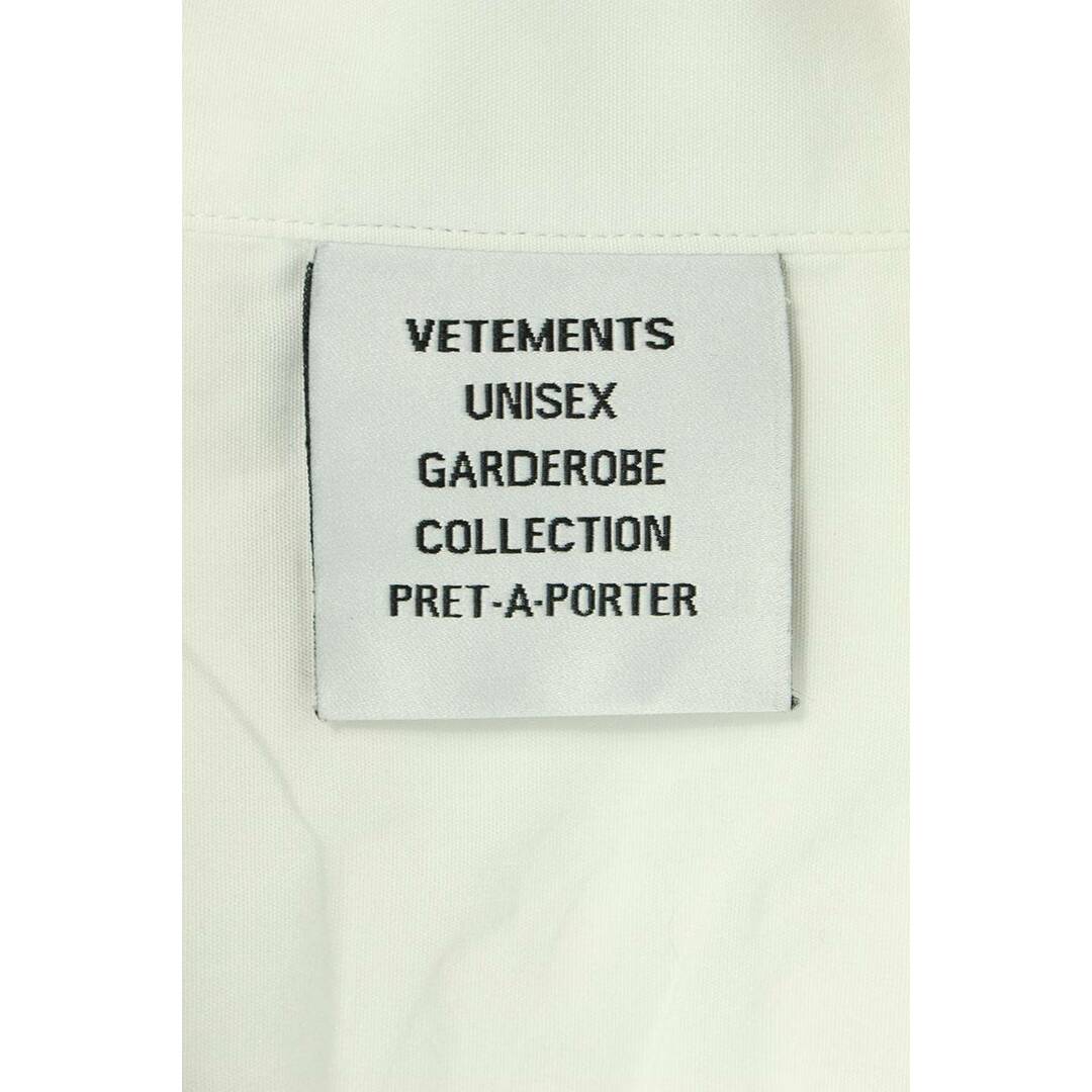 ヴェトモン  UE51SH800W バックロゴ刺繍長袖シャツ メンズ S