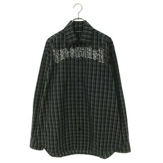 バレンシアガ(Balenciaga)のバレンシアガ  19SS  571444 TEM23 タトゥーロゴチェックオーバーサイズ長袖シャツ メンズ 37(シャツ)