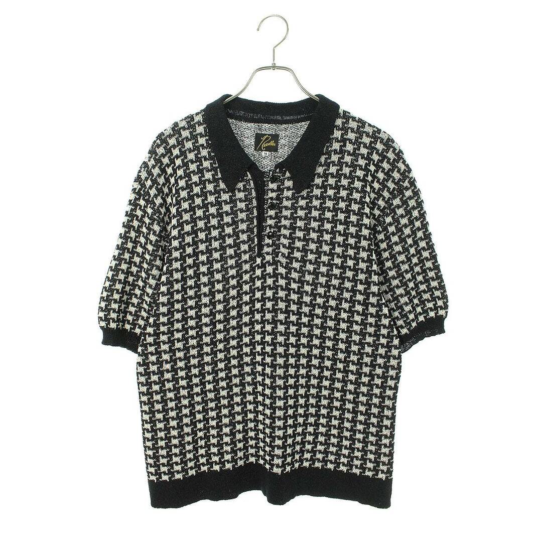 ニードルス  Polo Sweater MR323 千鳥柄ニット半袖ポロシャツ メンズ M