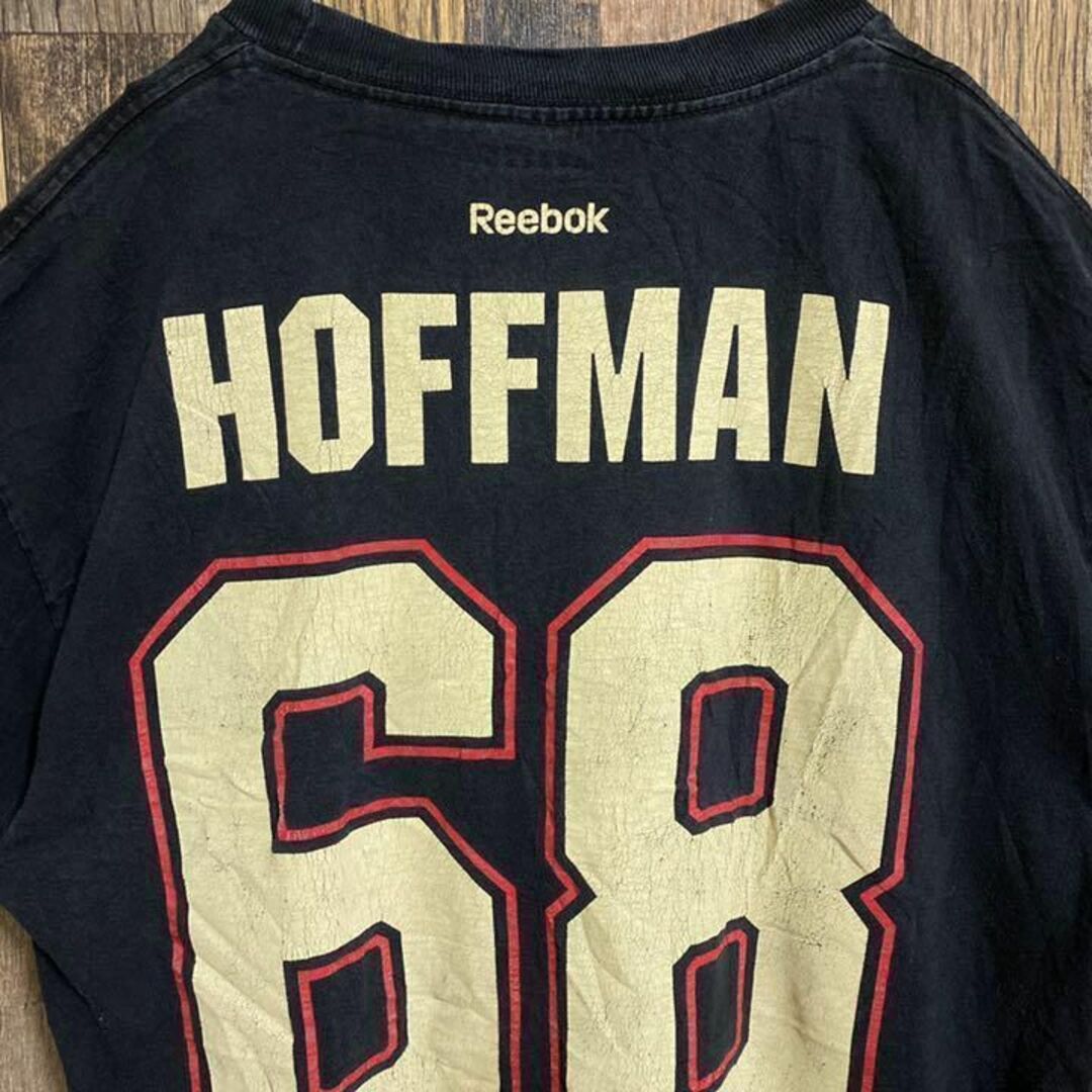 Reebok - リーボック ホッケー NHL スポーツ ナンバー Tシャツ USA古着