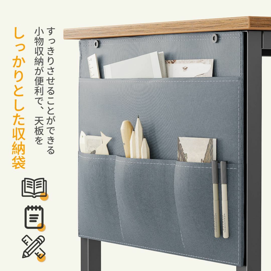 【色: ディープブラウン】CubiCubi l字デスク 幅110cm*奥行き70