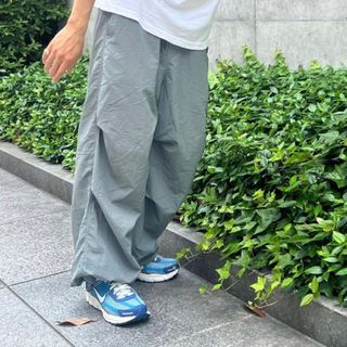 1LDK SELECT - altared Nylon Wide Track Pants L.GRAYの通販 by