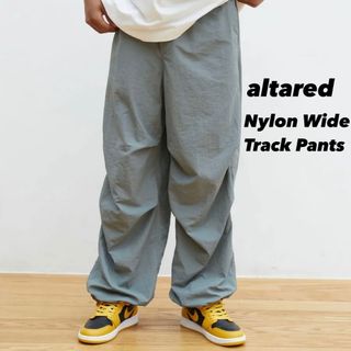 ワンエルディーケーセレクト(1LDK SELECT)のaltared Nylon Wide Track Pants L.GRAY(ワークパンツ/カーゴパンツ)