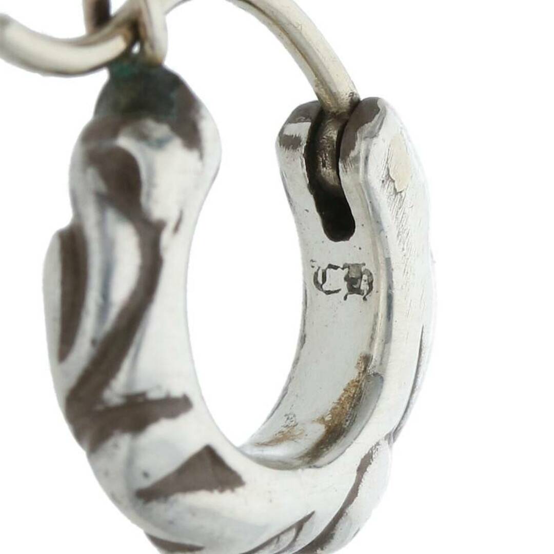 クロムハーツ TNY HOOP SCRL/タイニースクロールフープ シルバーピアス メンズ