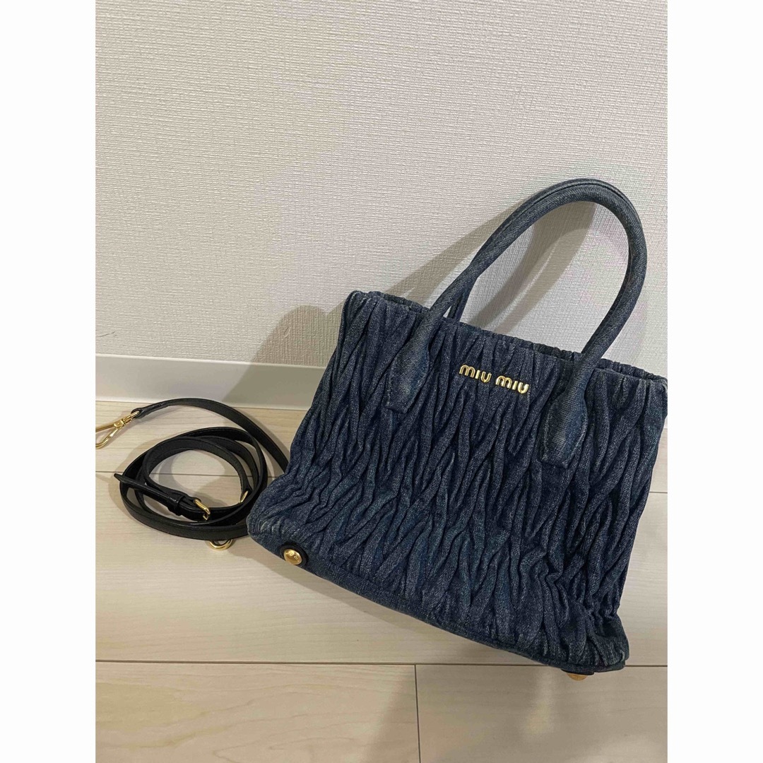 MIU MIU - miumiu デニムマテラッセルハンドバッグ