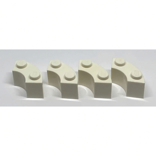LEGO パーツ　ラウンドコーナー　白　4個(知育玩具)