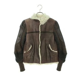 アンダーカバー(UNDERCOVER)のアンダーカバー  05AW  5A21-B5 ニット切替ムートンレザージャケット レディース 1(その他)