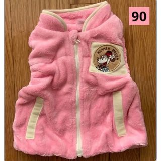 ディズニー(Disney)の美品 ディズニー アウター もこもこ ベスト ジレ 子供服 女の子 90 (ジャケット/上着)