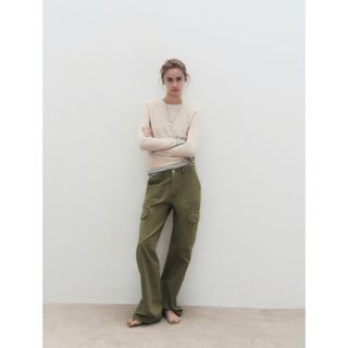 ザラ(ZARA)のZARA ストレートカーゴパンツ(カジュアルパンツ)